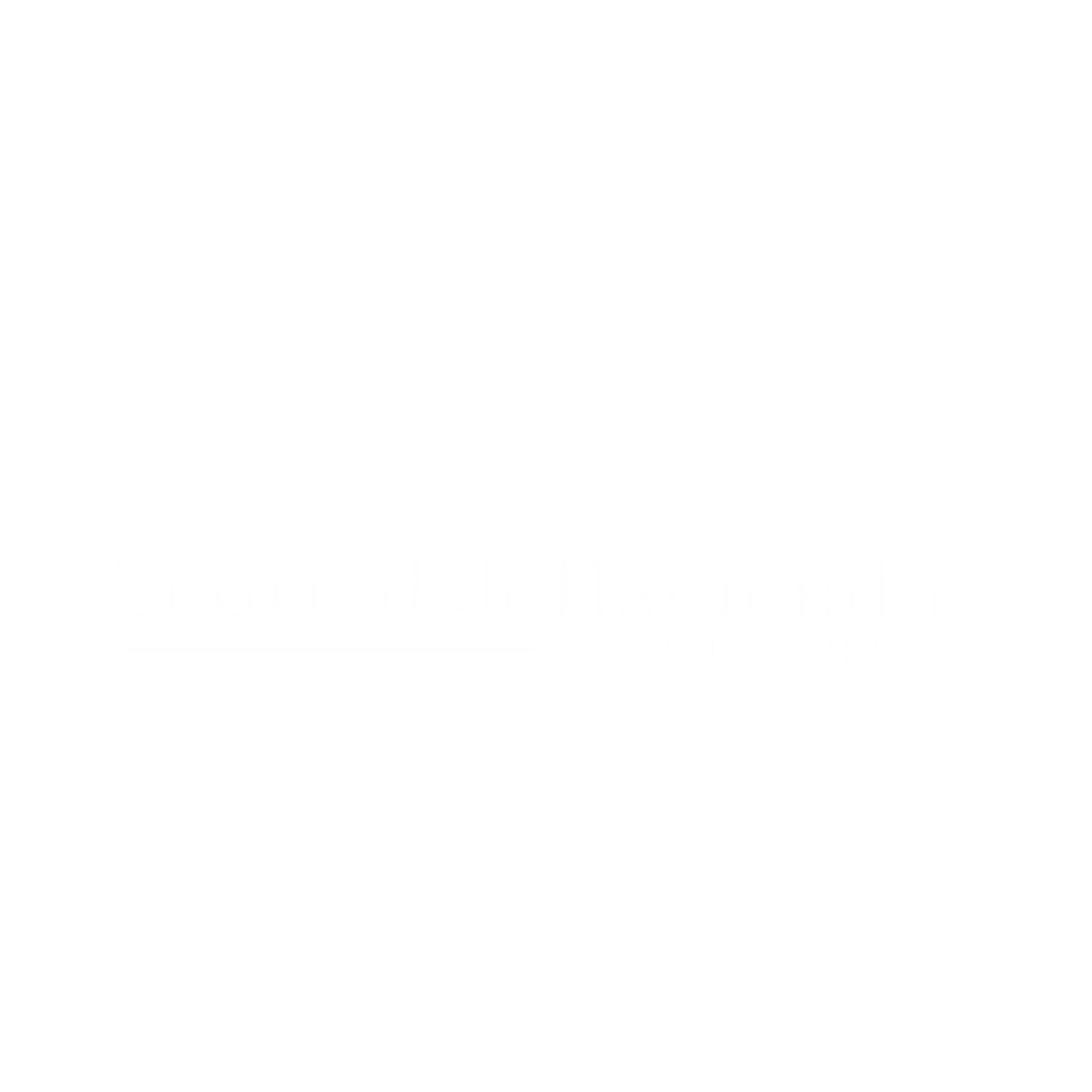 A black background with white text that reads "Scottsdale Haciendas Condominiums".